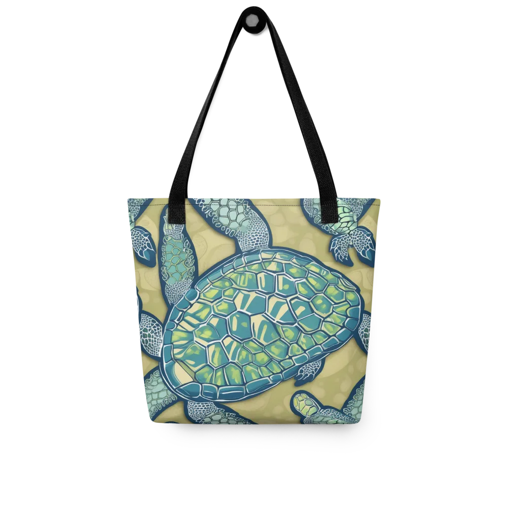 Sea Glass Tortoises on Tote Bag — Front