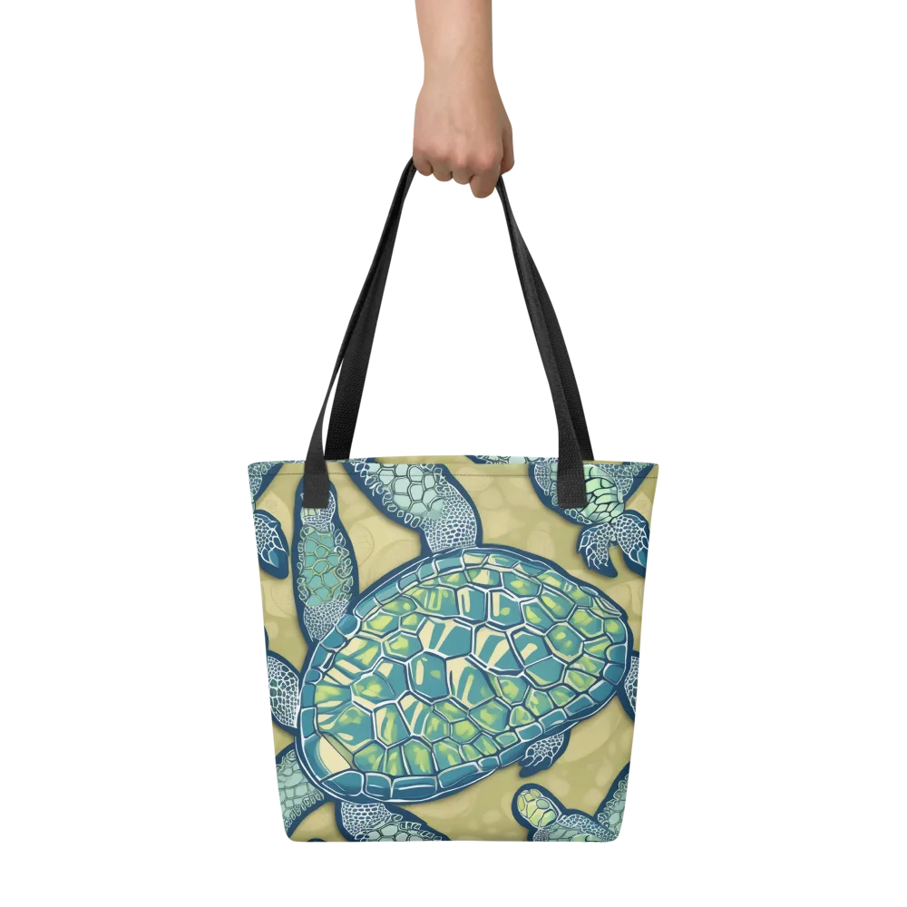 Sea Glass Tortoises on Tote Bag — Front