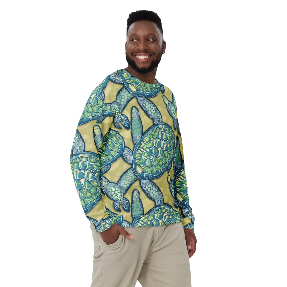 Sea Glass Tortoises on Sweatshirt — Front
