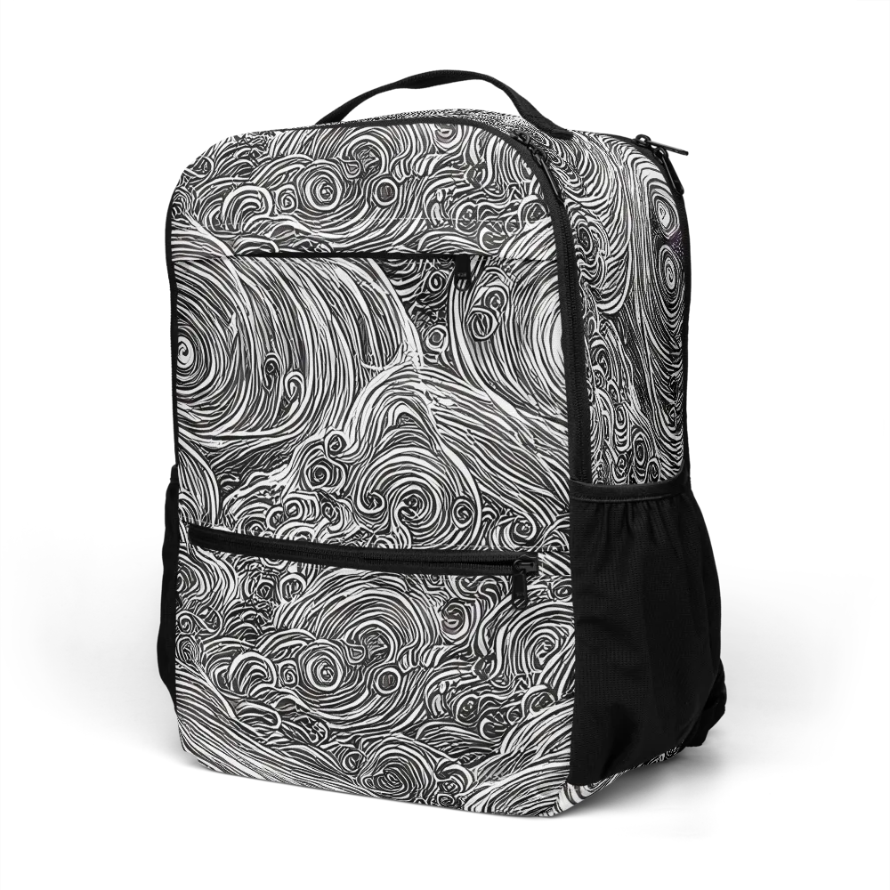 Ink Tide on Utility Backpack — Left Front