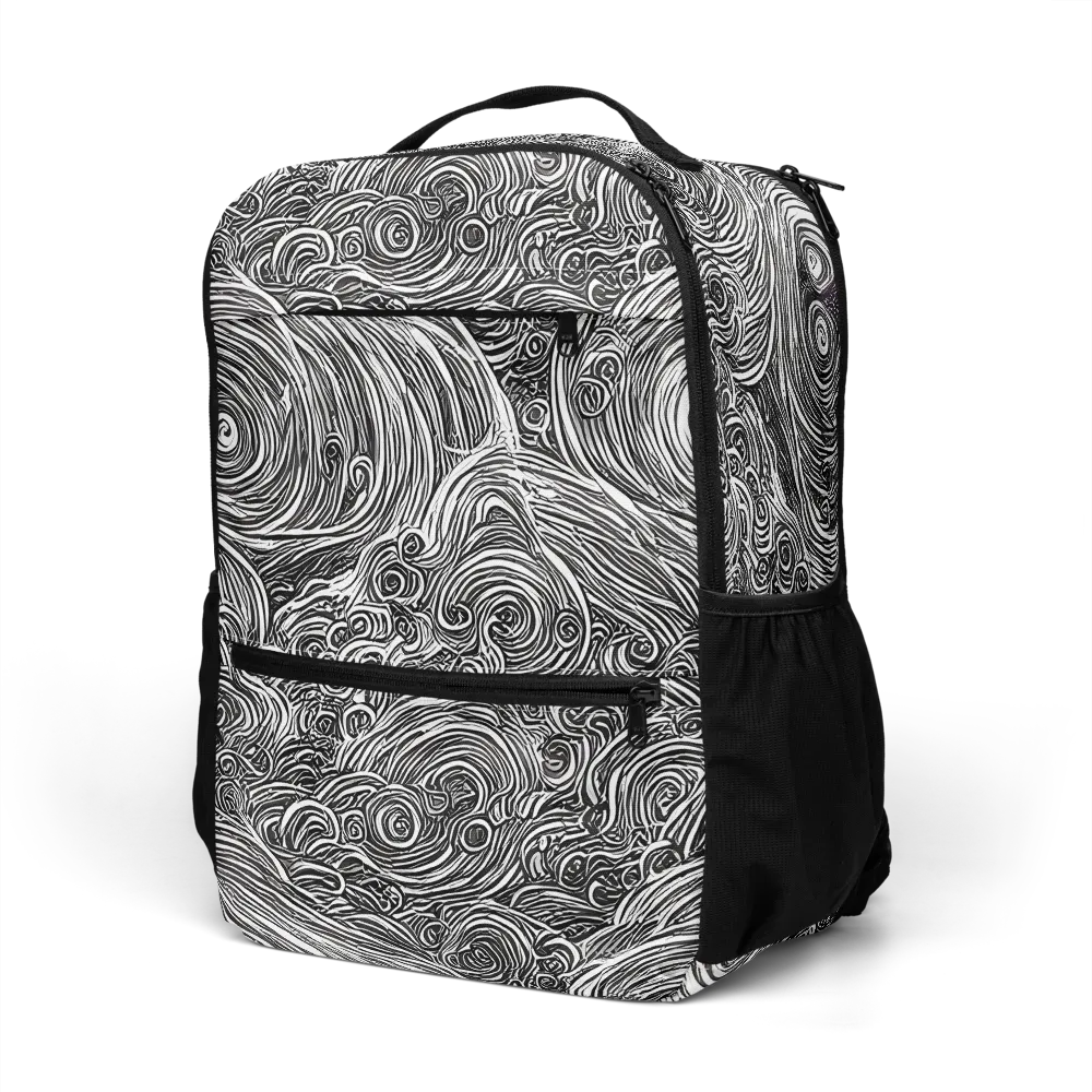Ink Tide on Utility Backpack — Left Front