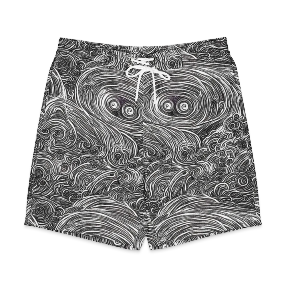 Ink Tide on Men's Board Shorts — Front