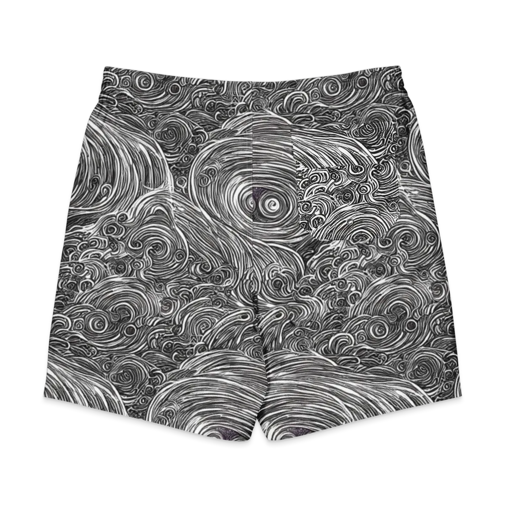 Ink Tide on Men's Board Shorts — Back