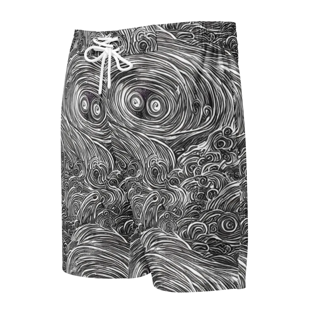 Ink Tide on Men's Board Shorts — Front