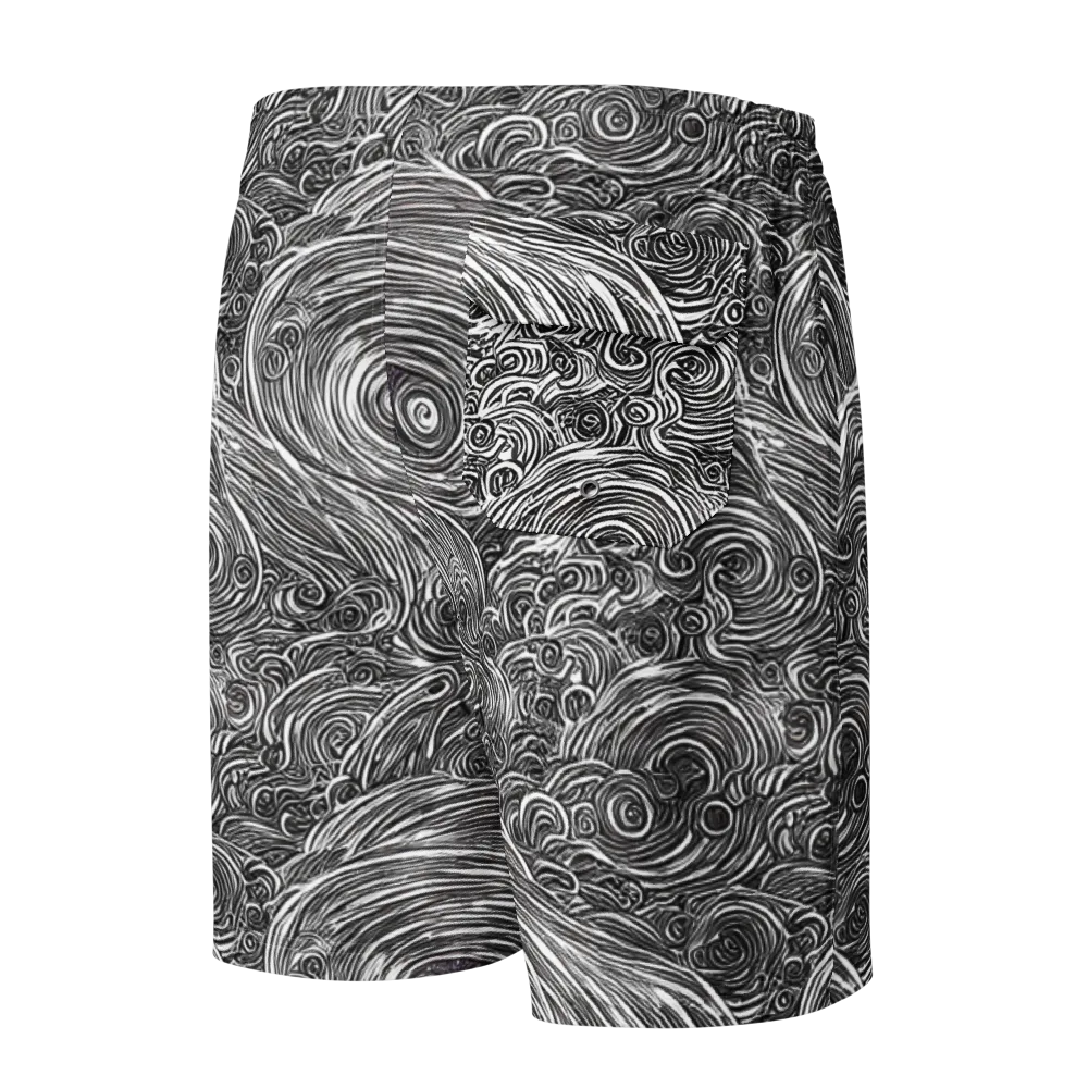 Ink Tide on Men's Board Shorts — Back