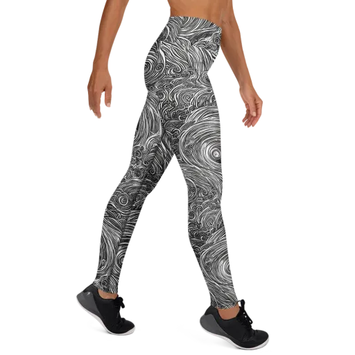 Ink Tide on a Yoga Leggings