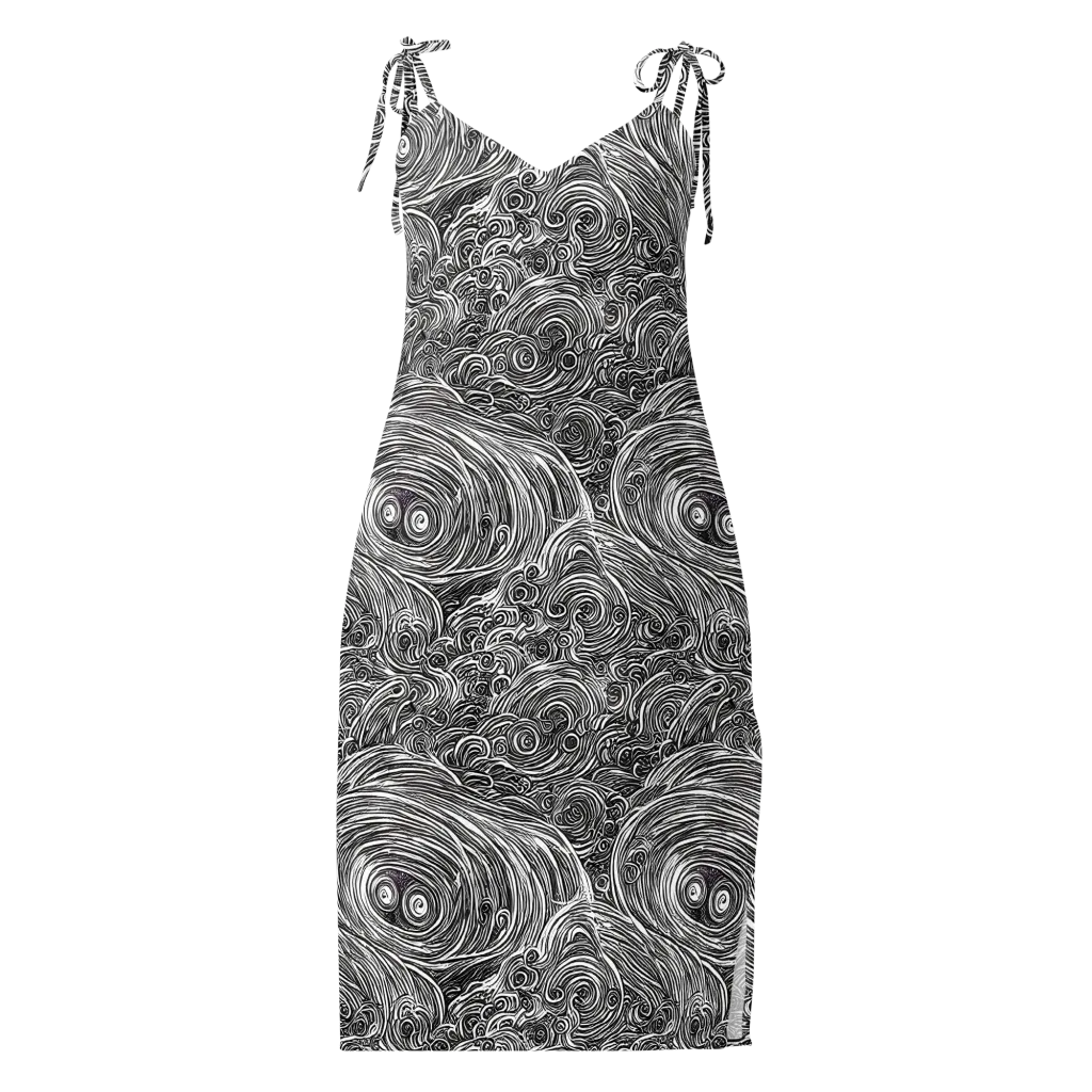 Ink Tide on Slip Dress — Front