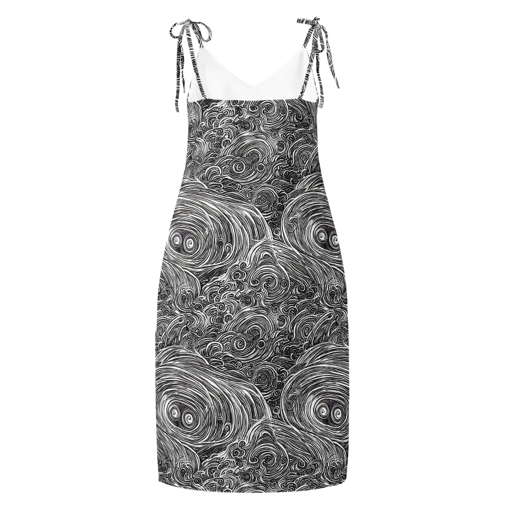 Ink Tide on Slip Dress — Back
