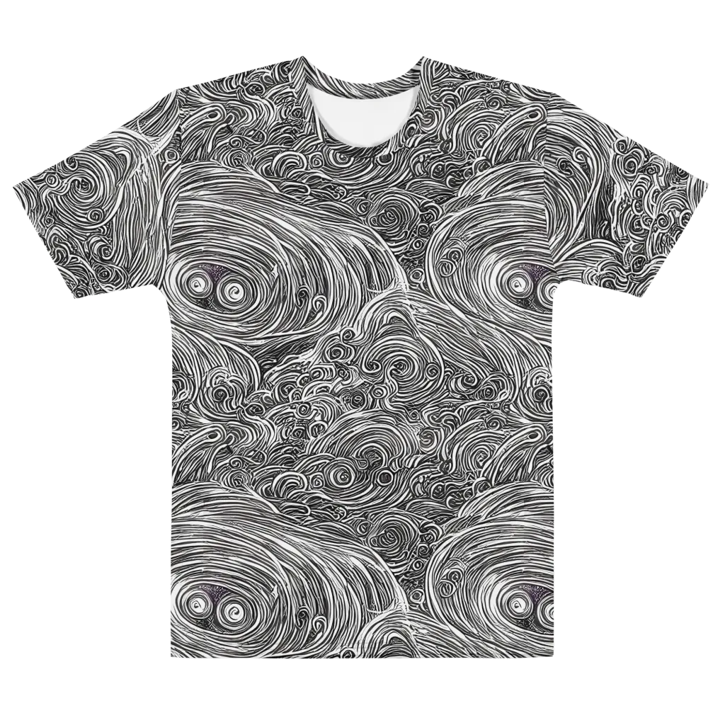 Ink Tide on Men's Cotton Crew Neck T-Shirt — Front