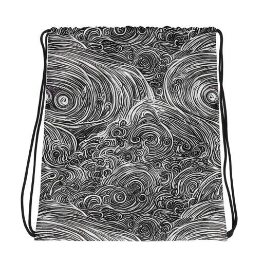 Ink Tide on a Drawstring Bag