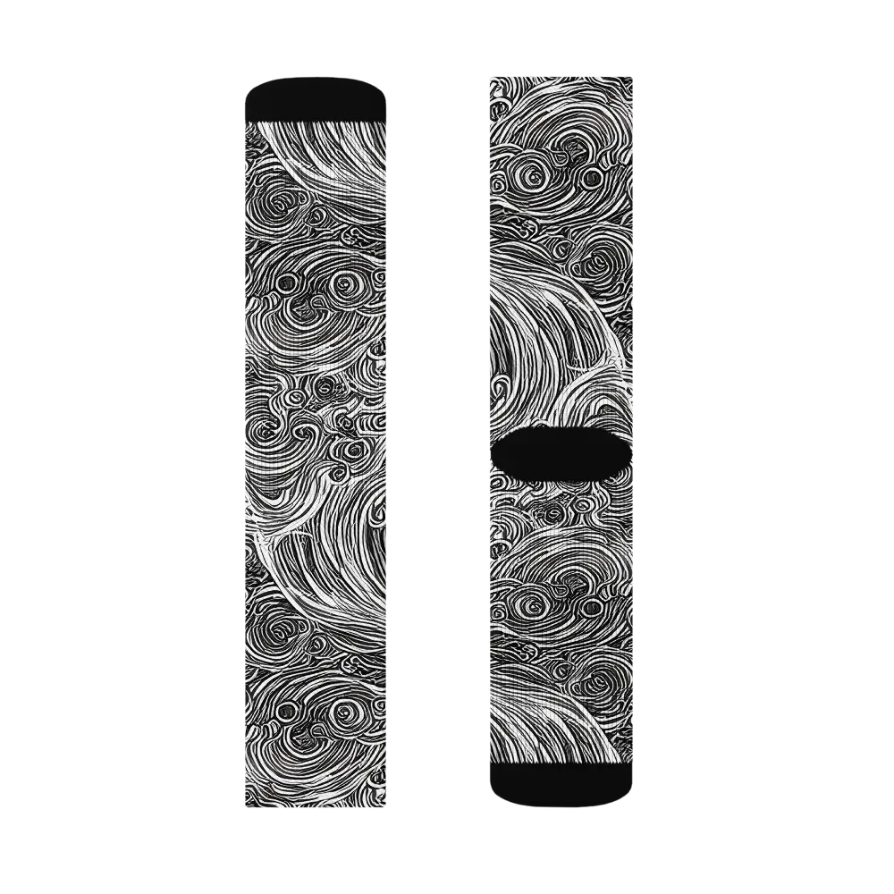 Ink Tide on Socks — Right Sock