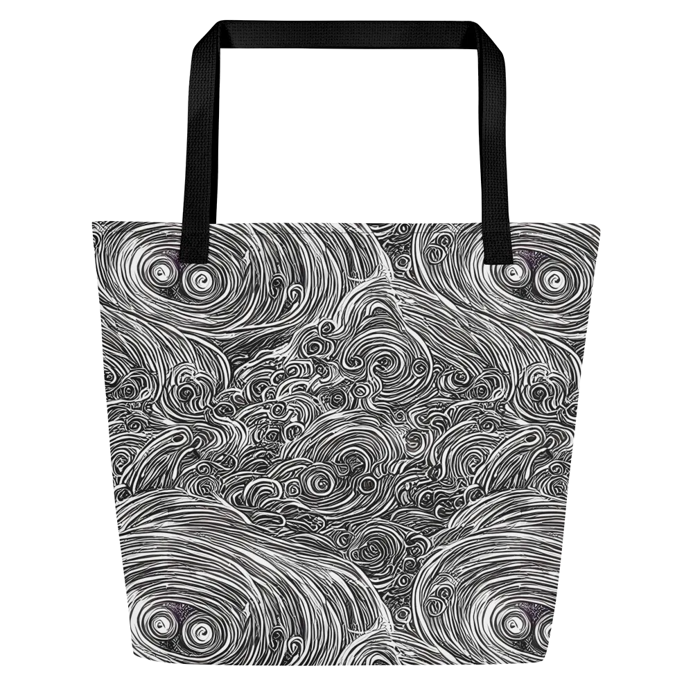 Ink Tide on Large Tote Bag W/ Pocket — Front