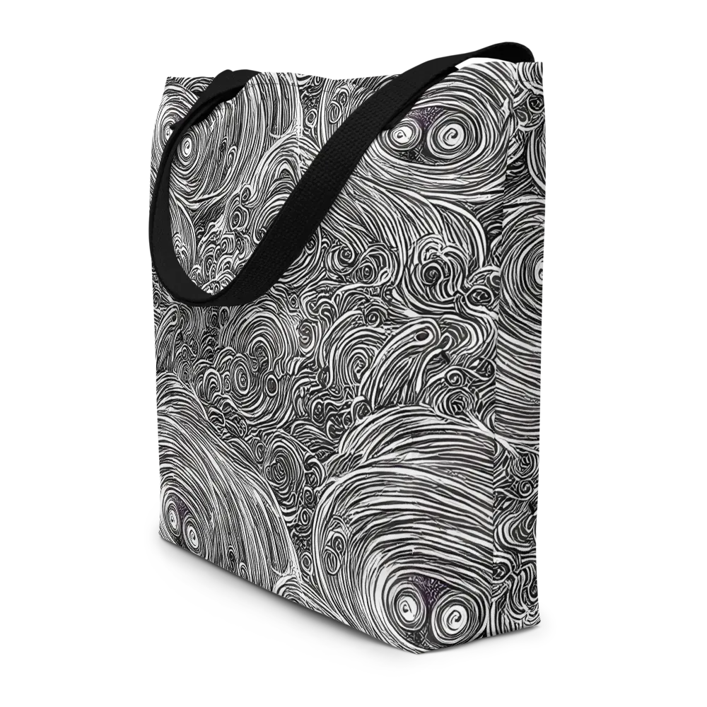 Ink Tide on Large Tote Bag W/ Pocket — Front
