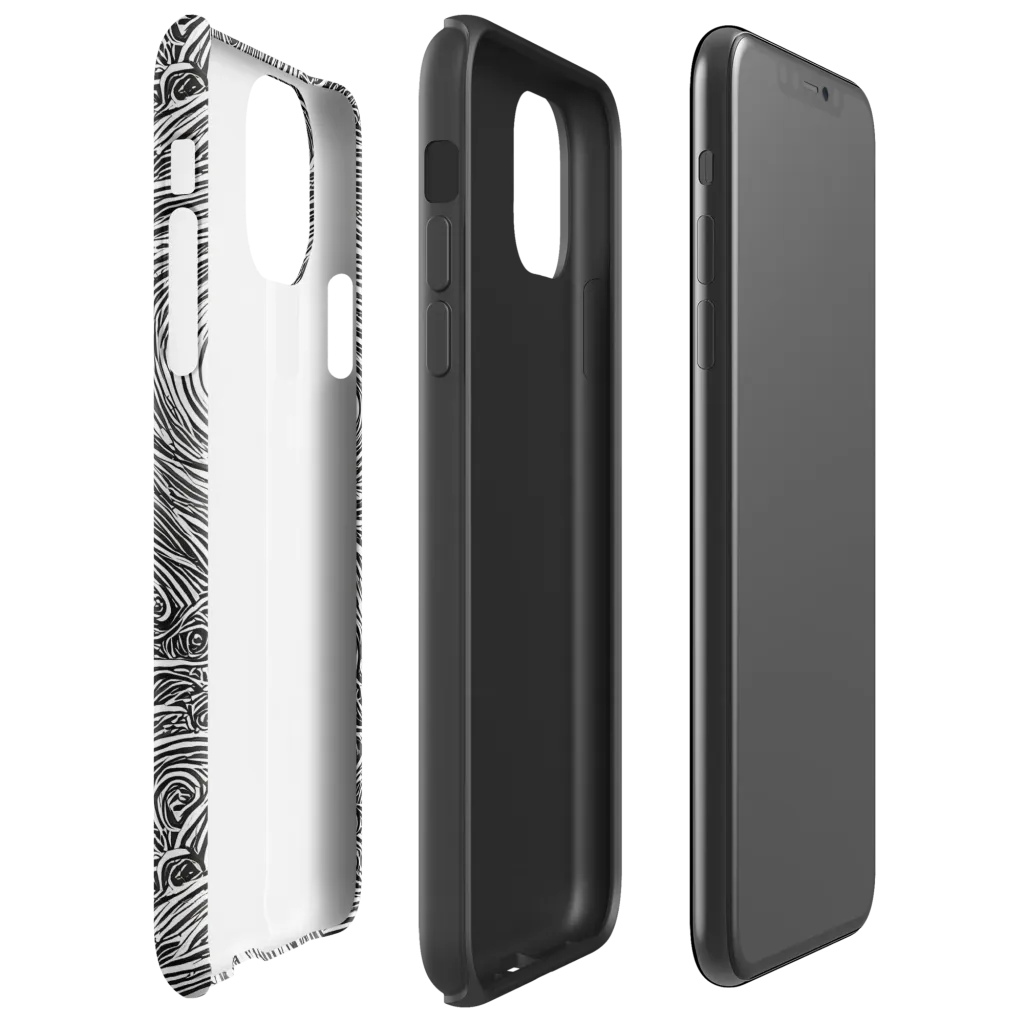 Ink Tide on Tough Case for iPhone® — Right