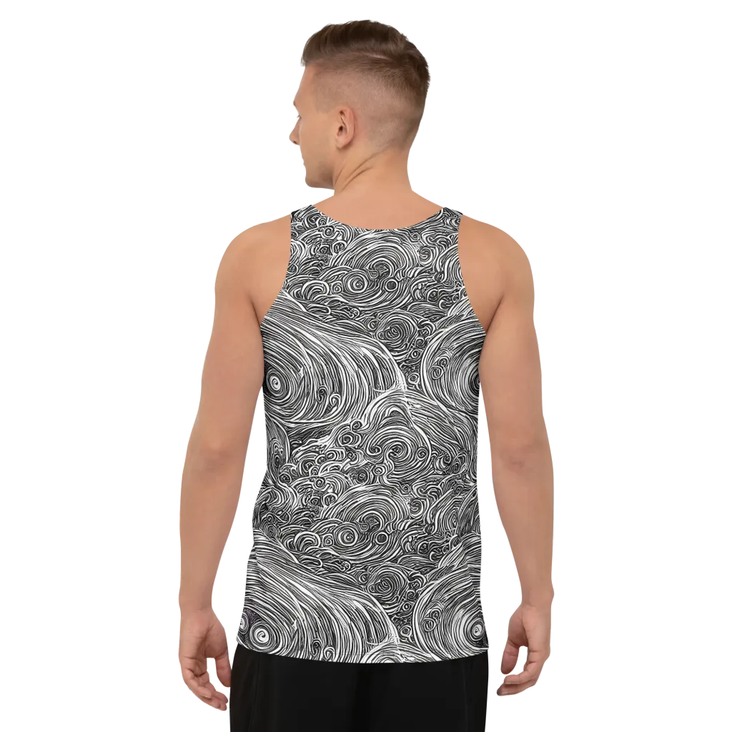 Ink Tide on Men's Tank Top — Back
