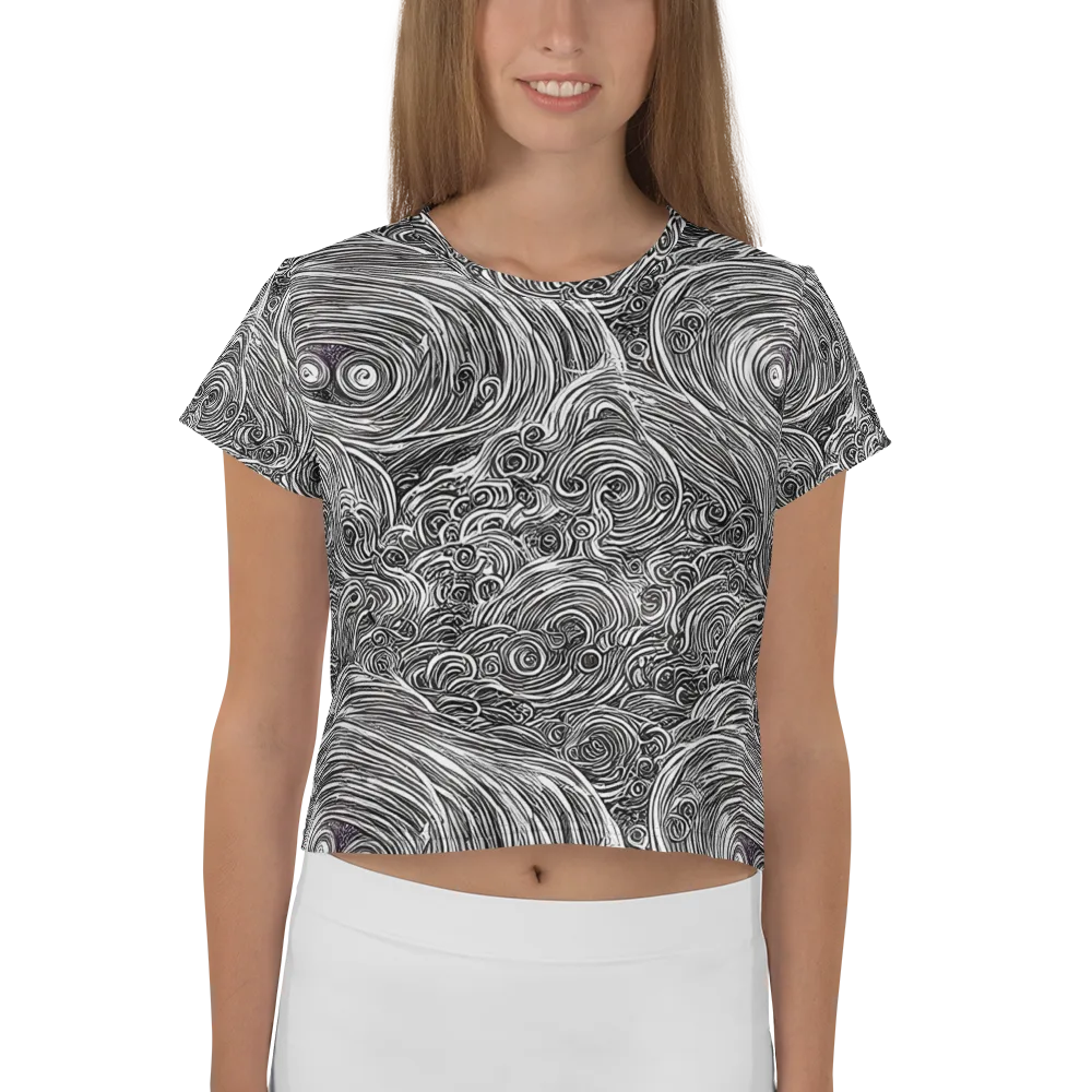 Ink Tide on Crop Tee — Front