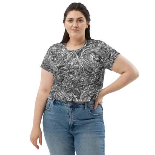 Ink Tide on a Crop Tee