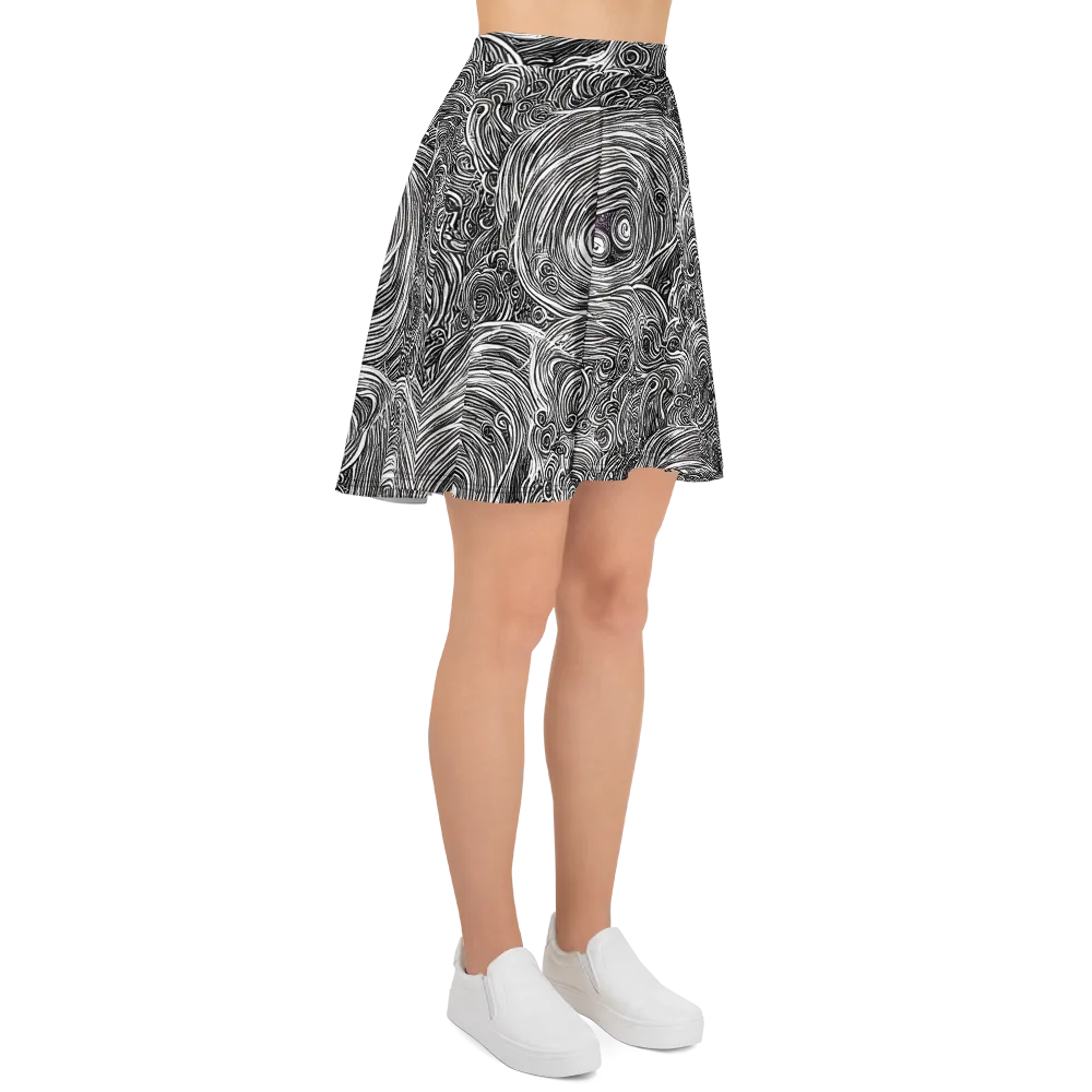 Ink Tide on Skater Skirt — Right