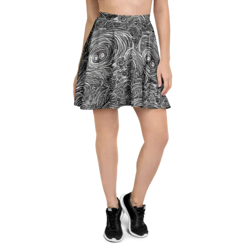Ink Tide on a Skater Skirt