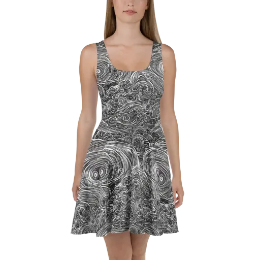 Ink Tide on a Skater Dress