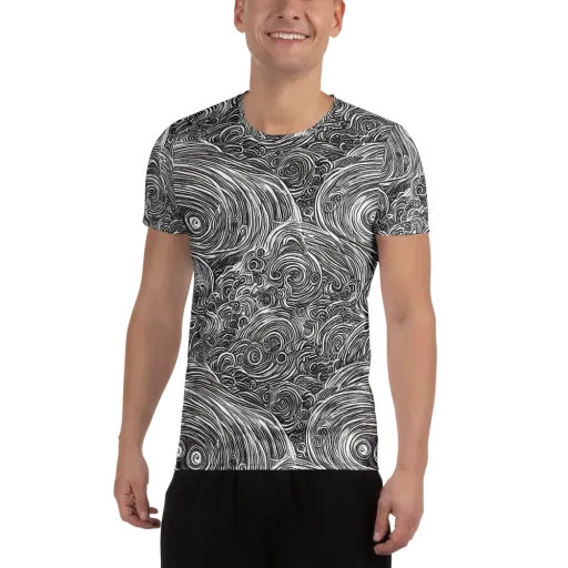 Ink Tide on a Men's Athletic T-Shirt