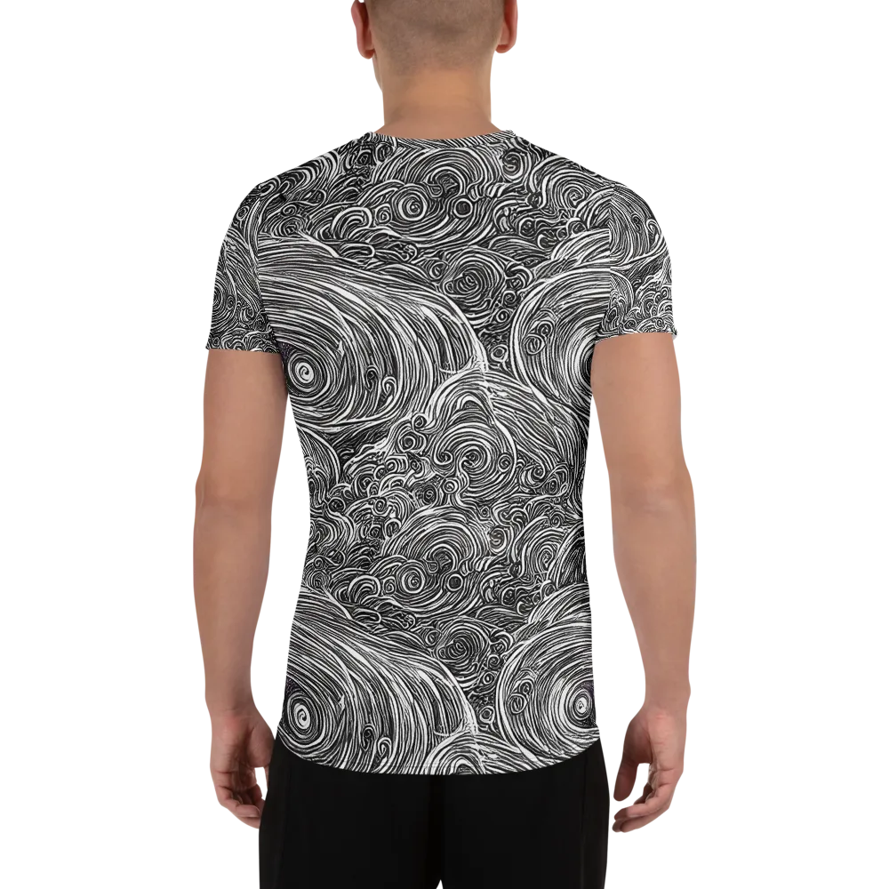 Ink Tide on Men's Athletic T-Shirt — Back