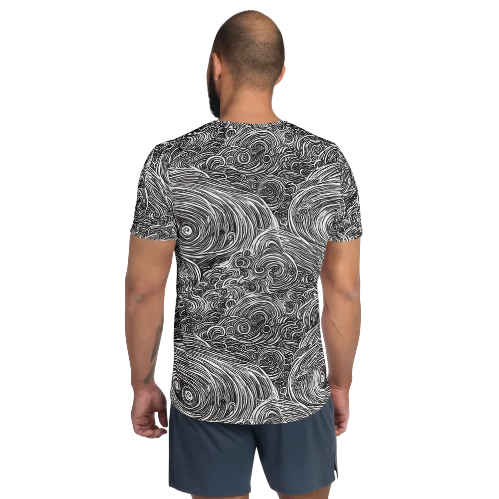 Ink Tide on Men's Athletic T-Shirt — Back