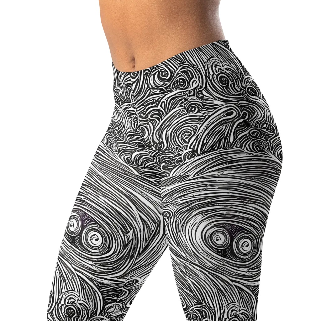 Ink Tide on Leggings — Left Front