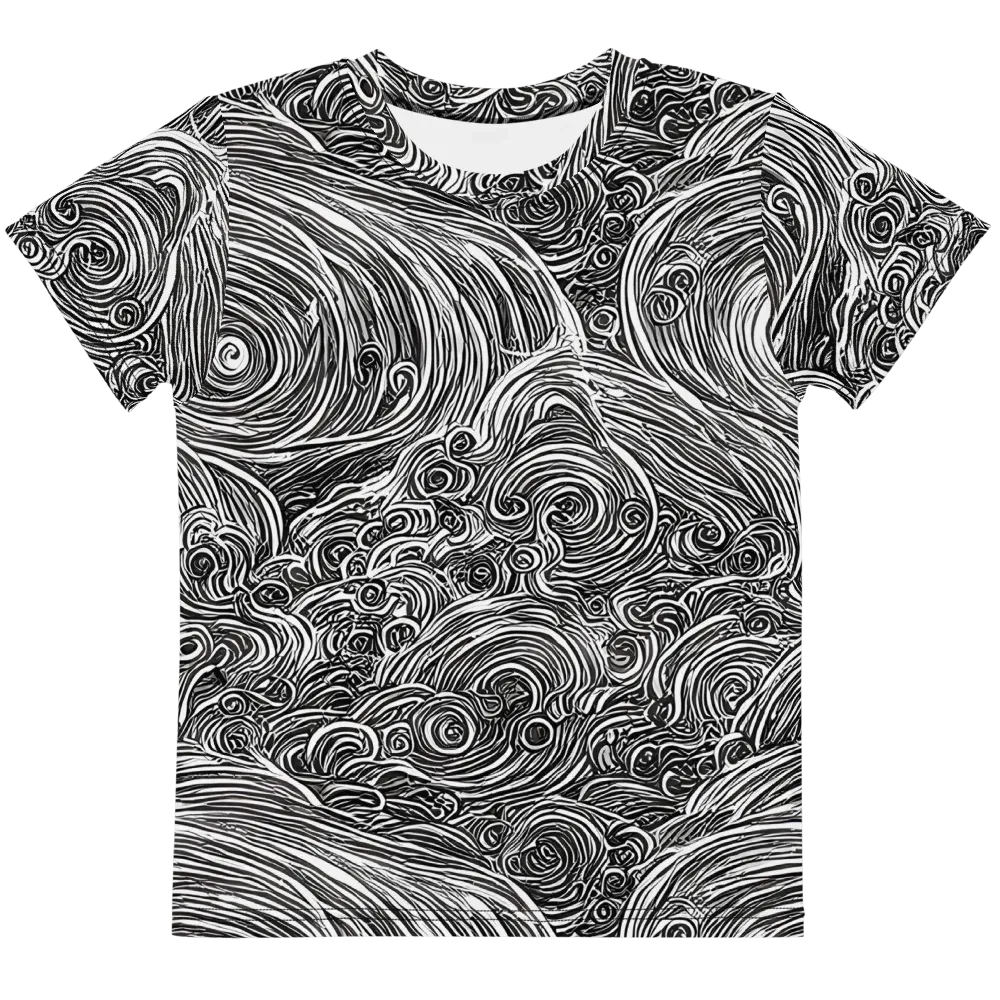 Ink Tide on Kids Crew Neck T-Shirt — Front