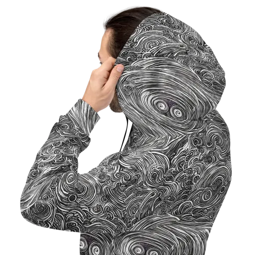 Ink Tide on a Hoodie
