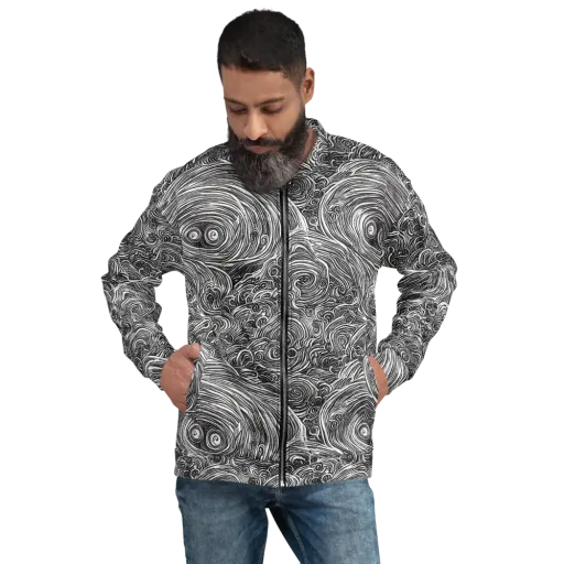 Ink Tide on a Bomber Jacket