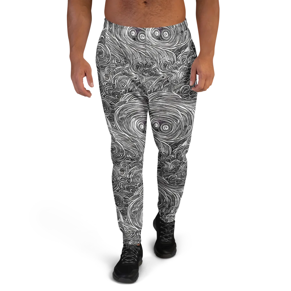 Ink Tide on Men's Joggers — Front