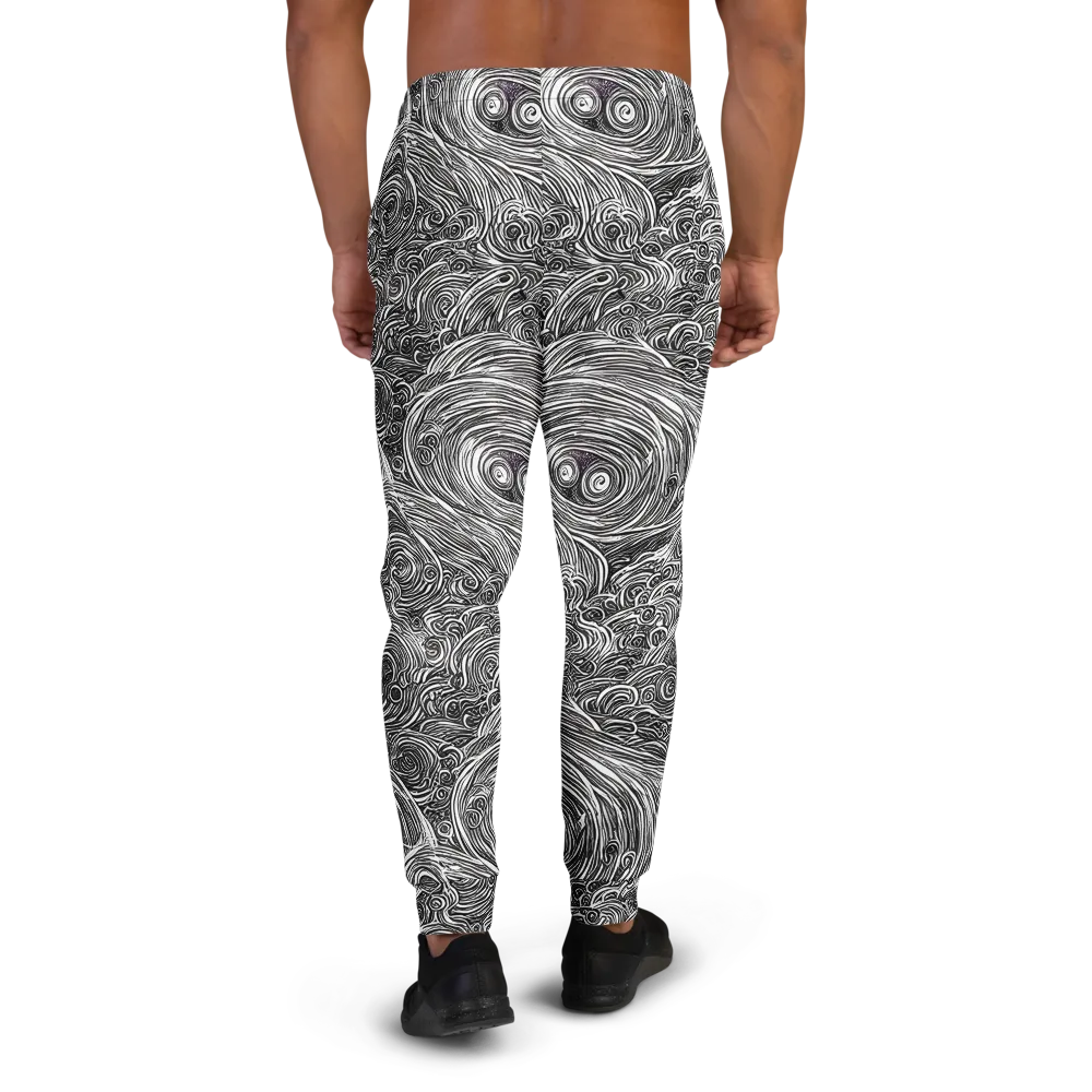 Ink Tide on Men's Joggers — Back