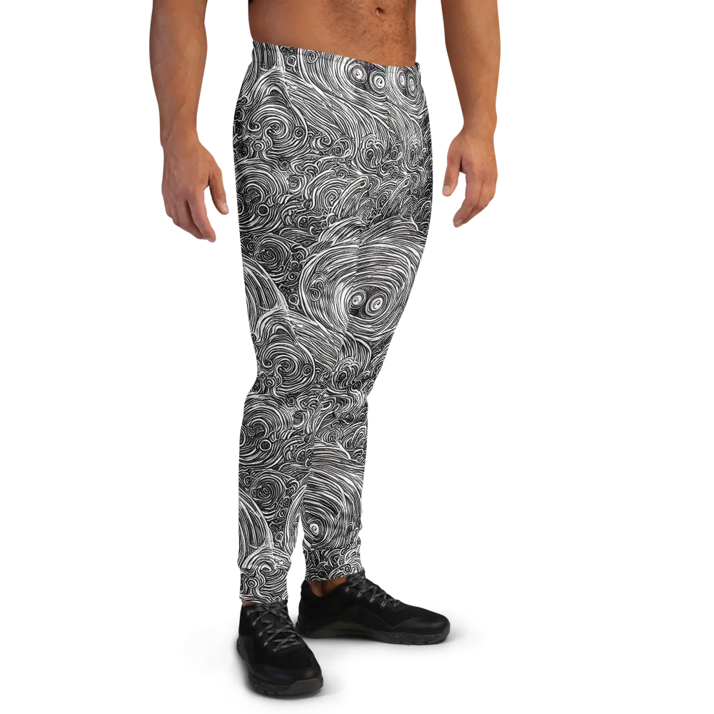 Ink Tide on Men's Joggers — Right