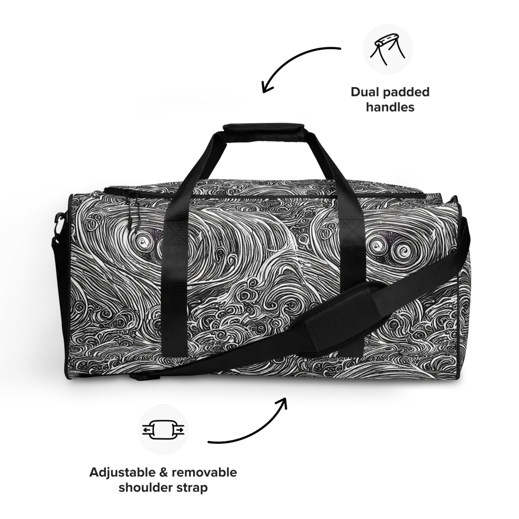 Ink Tide on Duffle Bag — Front