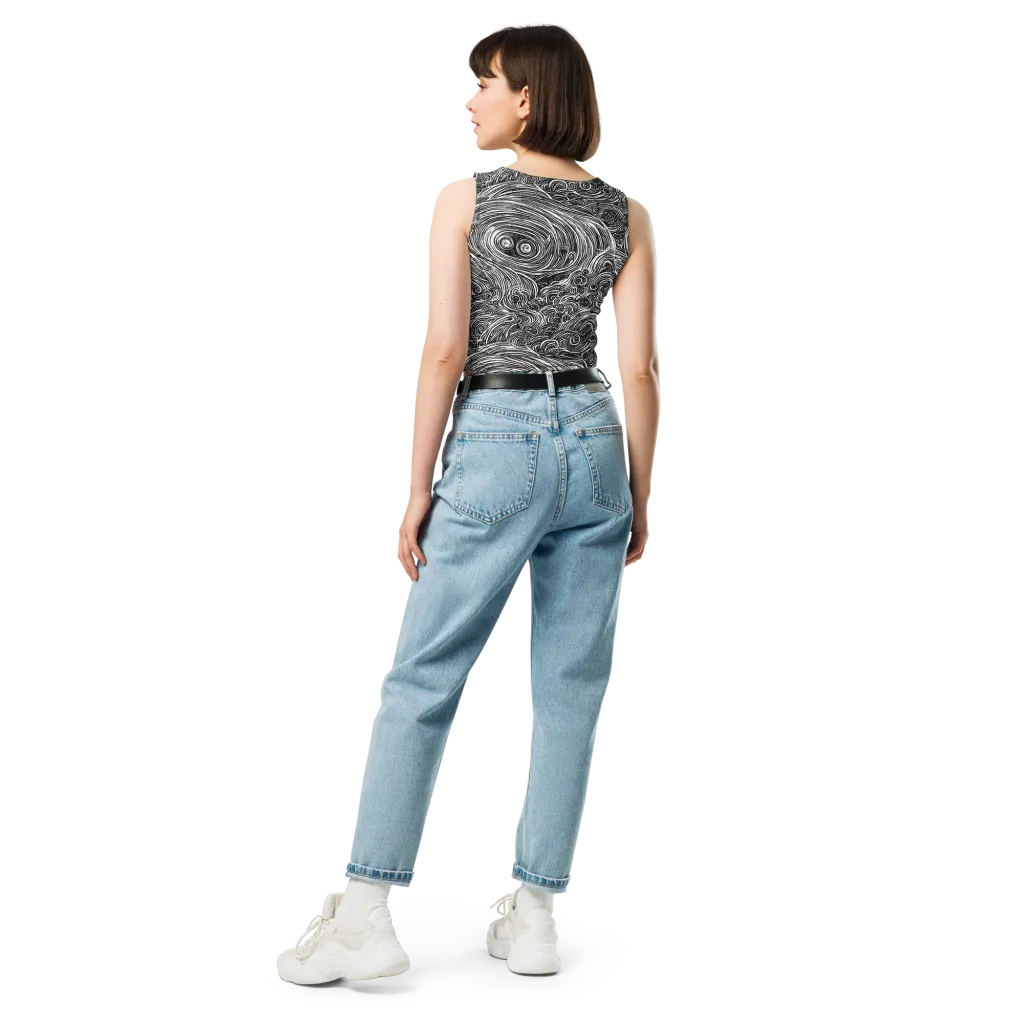 Ink Tide on Crop Top — Back