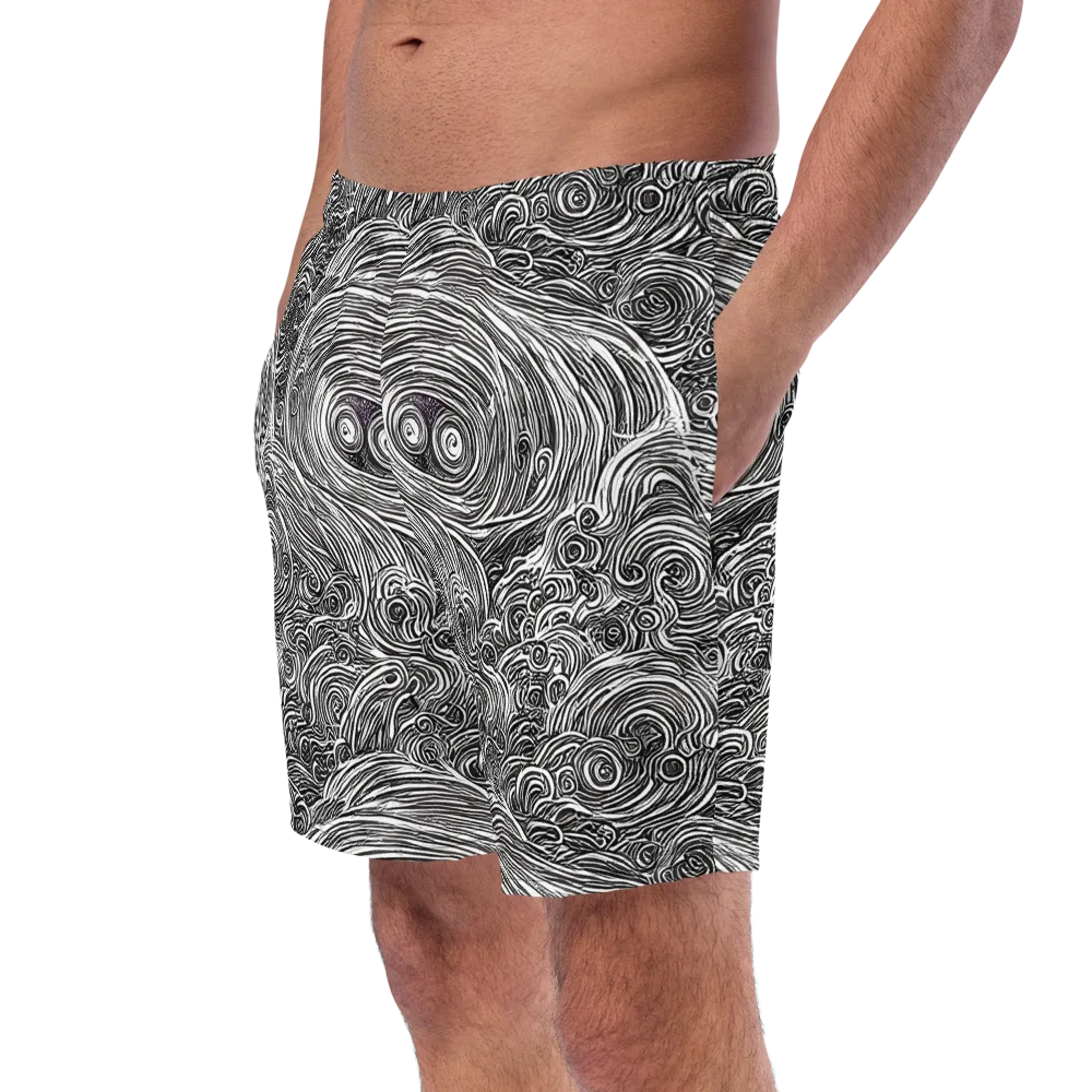 Ink Tide on Swim Trunks — Left Front
