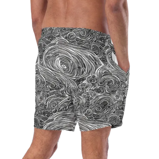Ink Tide on a Swim Trunks
