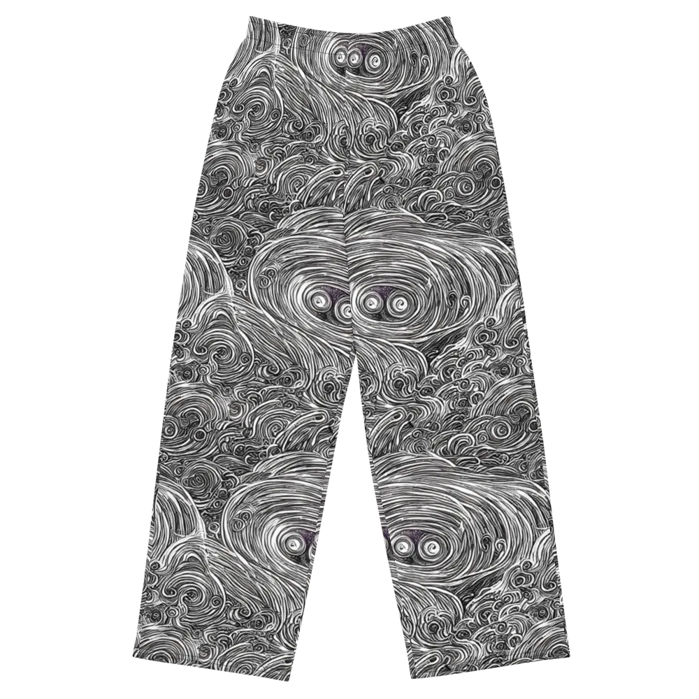 Ink Tide on Wide-Leg Pants — Front