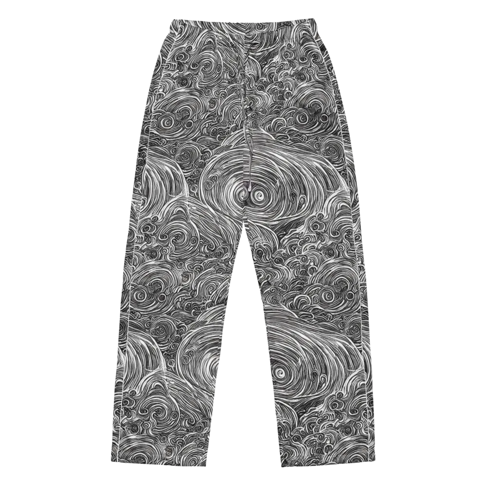 Ink Tide on Women's Pajama Pants — Front
