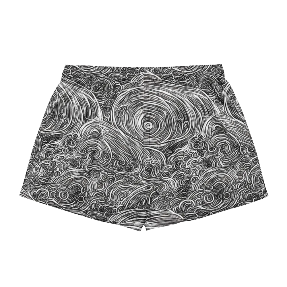 Ink Tide on Women's Pajama Shorts — Back