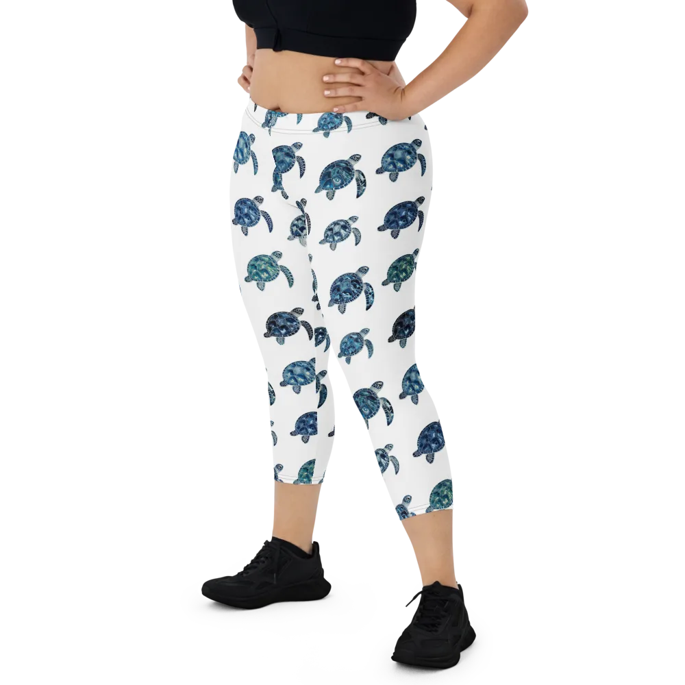 Midnight Tortoise on Capri Leggings — Front