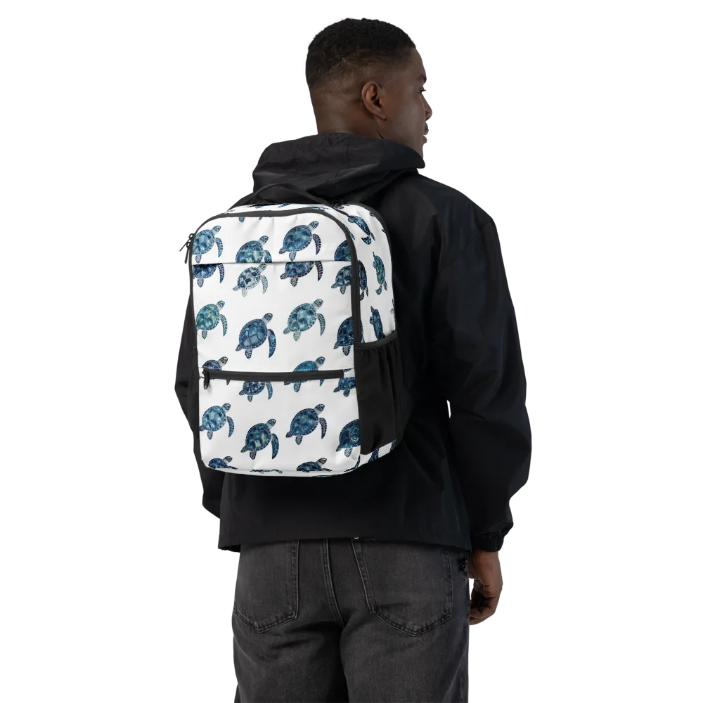 Midnight Tortoise on Utility Backpack — Back