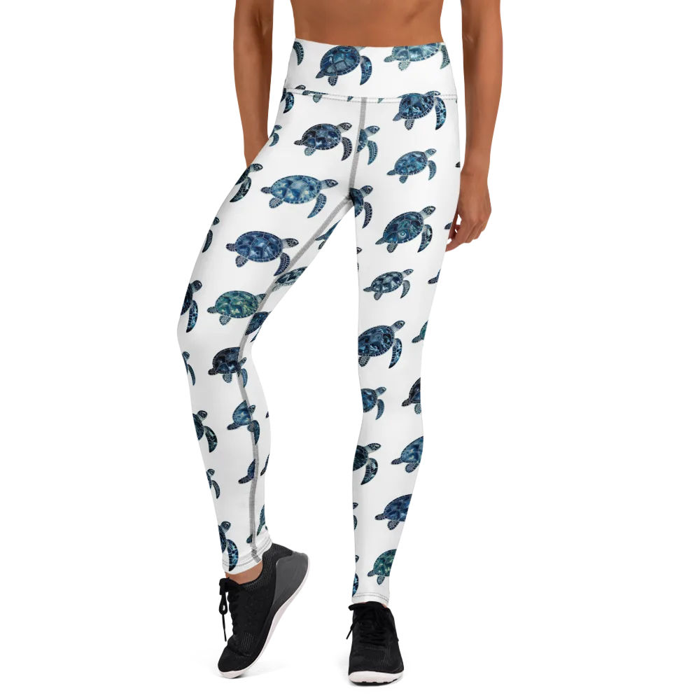 Midnight Tortoise on Yoga Leggings — Front
