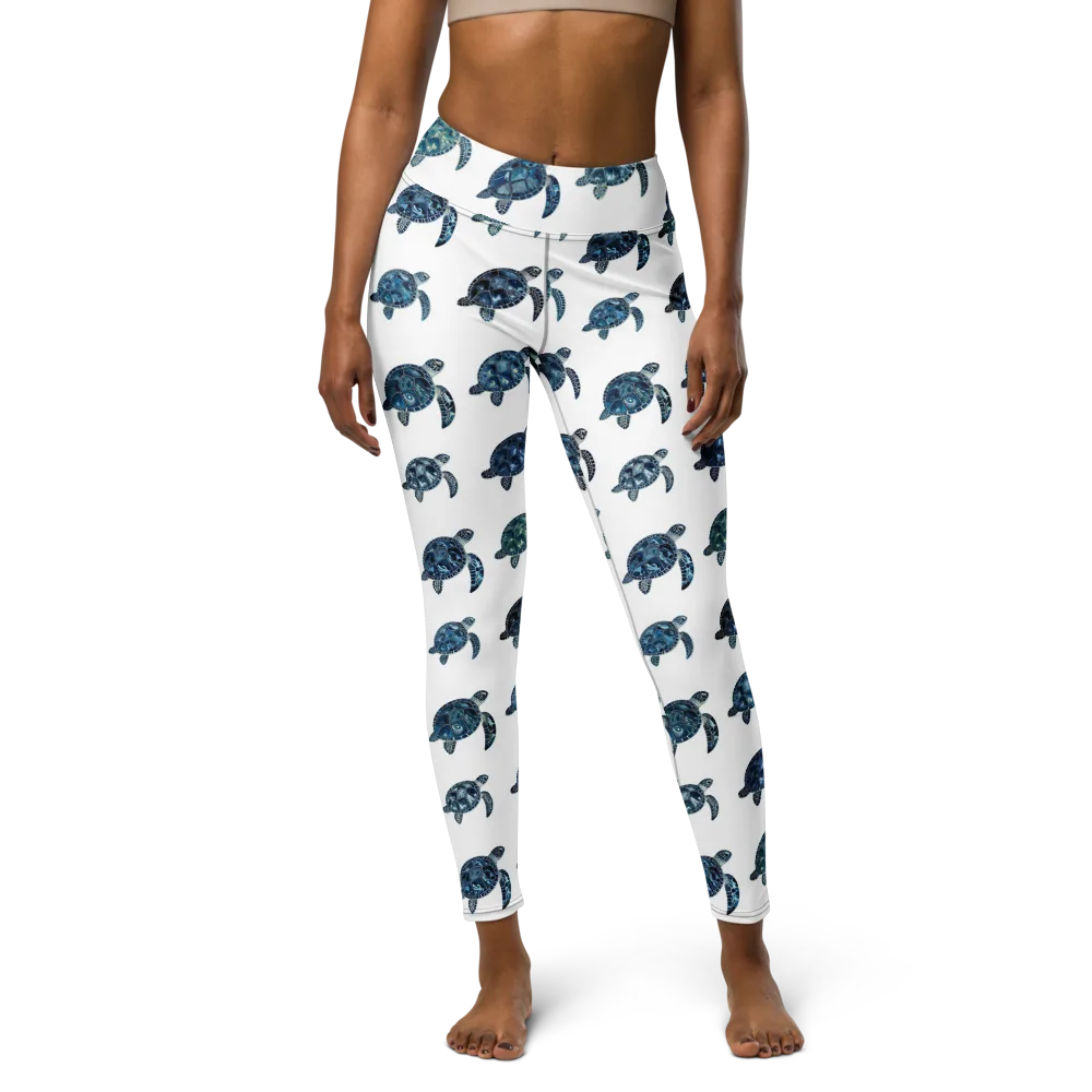 Midnight Tortoise on Yoga Leggings — Front