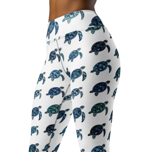 Midnight Tortoise on a Yoga Leggings