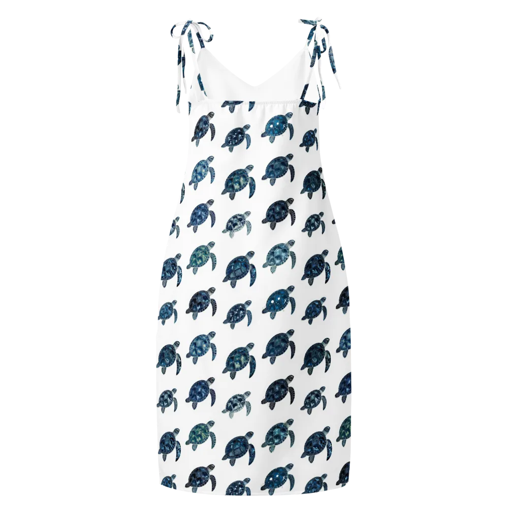 Midnight Tortoise on Slip Dress — Back