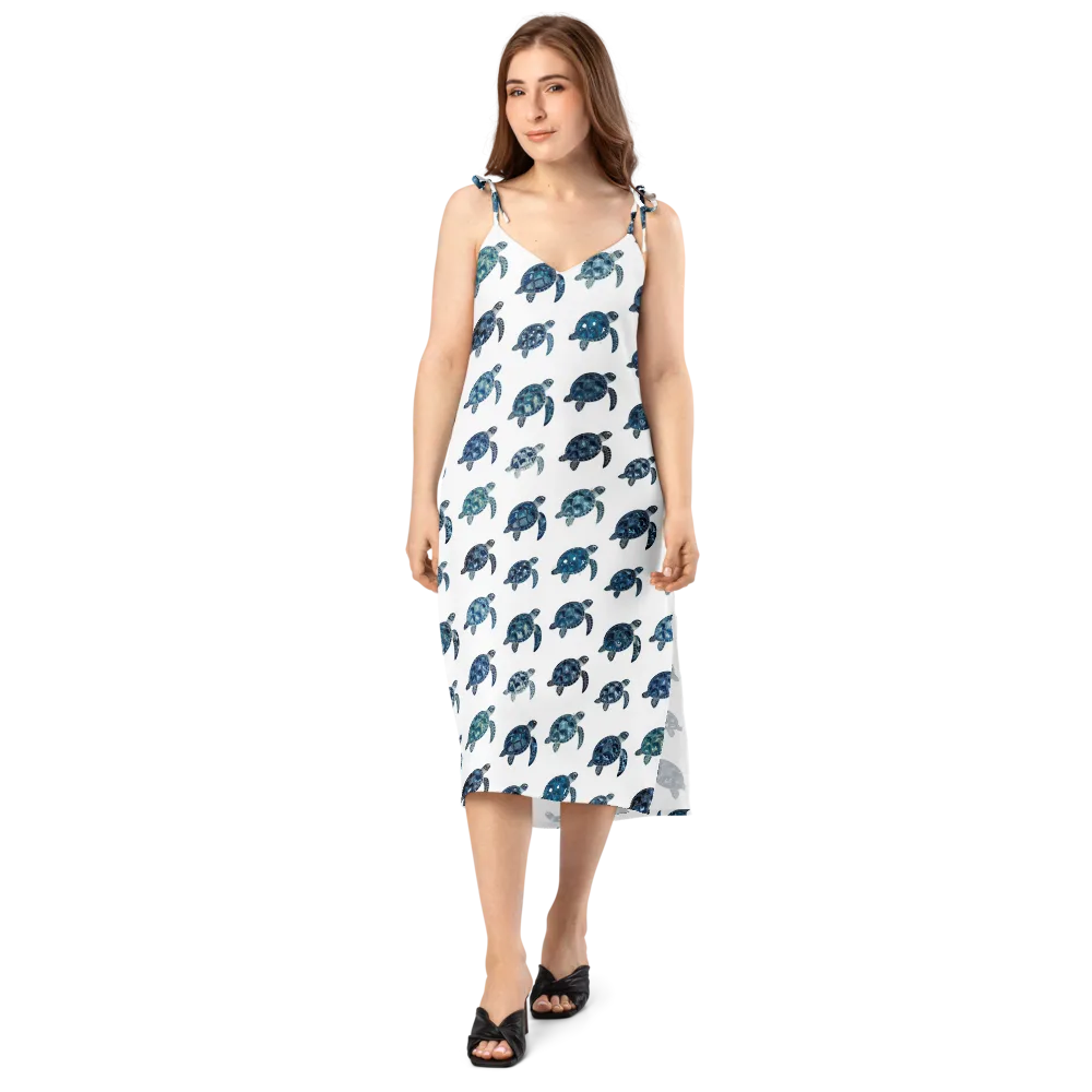 Midnight Tortoise on Slip Dress — Front