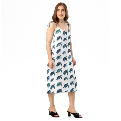 Midnight Tortoise on a Slip Dress