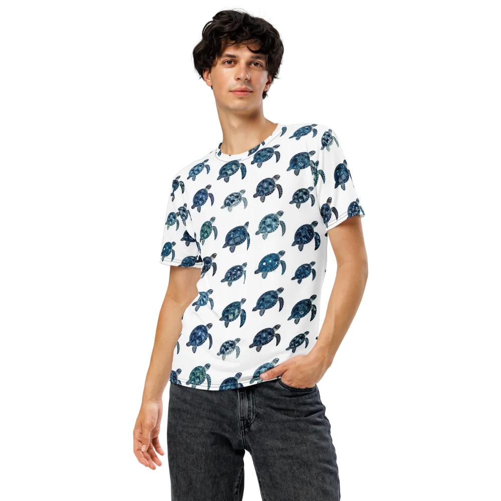 Midnight Tortoise on Men's Crew Neck T-Shirt — Front